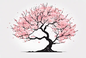 Mother Earth Tree using the cherry blossom tree tattoo idea