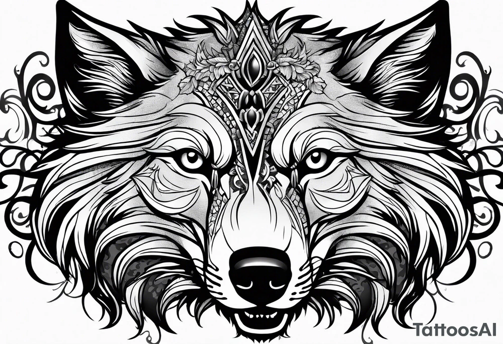 scary wolf head with dark smoke body running tattoo idea scary wolf head with dark smoke body running tattoo idea