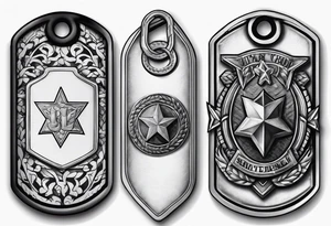 Military dog tags tattoo idea