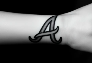 Atlanta Braves logo letter “A” negative shaded tattoo idea