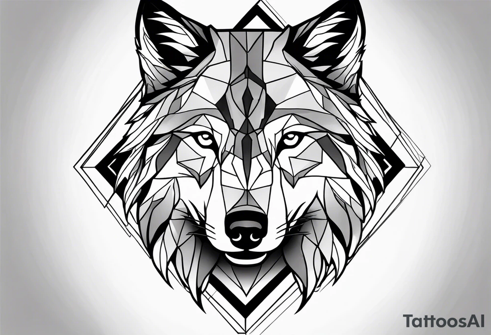 Powerful fearless wolf tattoo idea