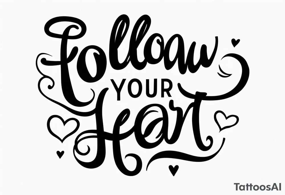 follow your heart tattoo idea