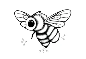 Cute bee tattoo idea