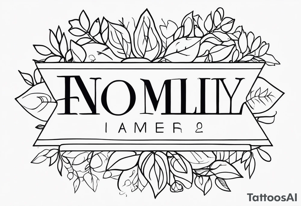 family names tattoo idea
