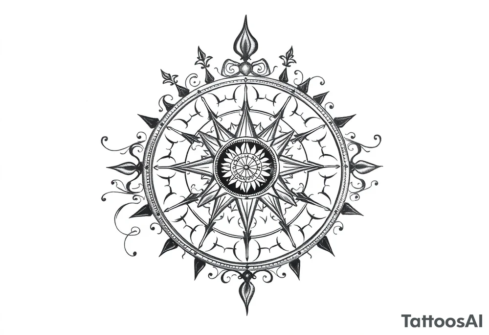 Sundial on the ground tattoo idea