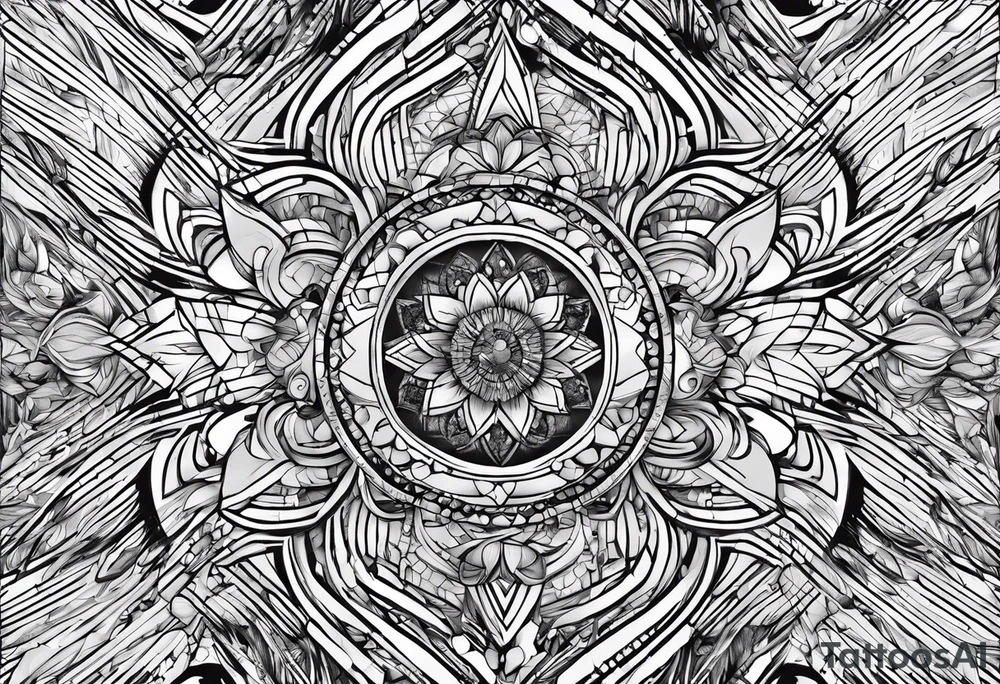 I want it with a lot of abstract lines like in grunge aesthetic, for the showlder tattoo idea