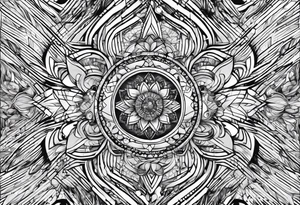 I want it with a lot of abstract lines like in grunge aesthetic, for the showlder tattoo idea