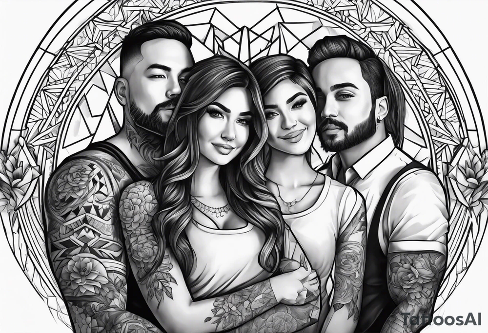 Family photo tattoo idea