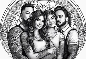 Family photo tattoo idea