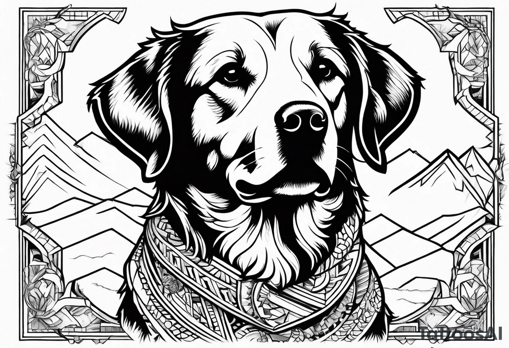 Texas and golden retriever tattoo idea