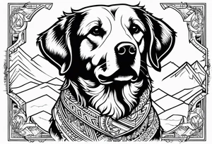 Texas and golden retriever tattoo idea