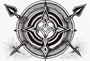 The trident (trishul) of Shive with the om symbol below it tattoo idea