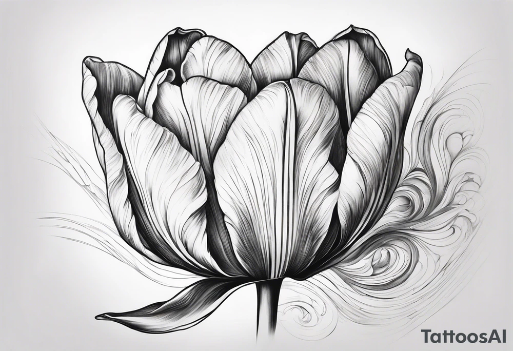 One tulip tattoo idea