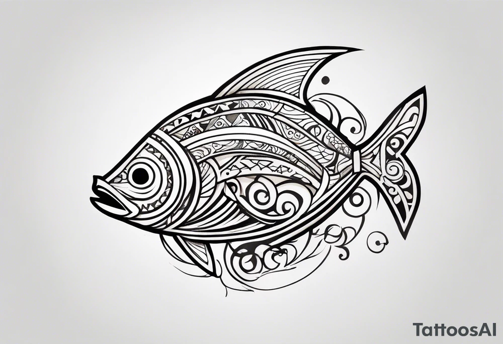 Polynesian fish hook tattoo tattoo idea