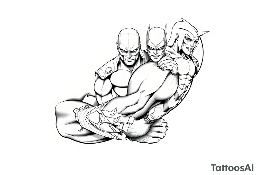 Comic characters tattoo idea