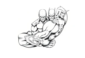 Comic characters tattoo idea