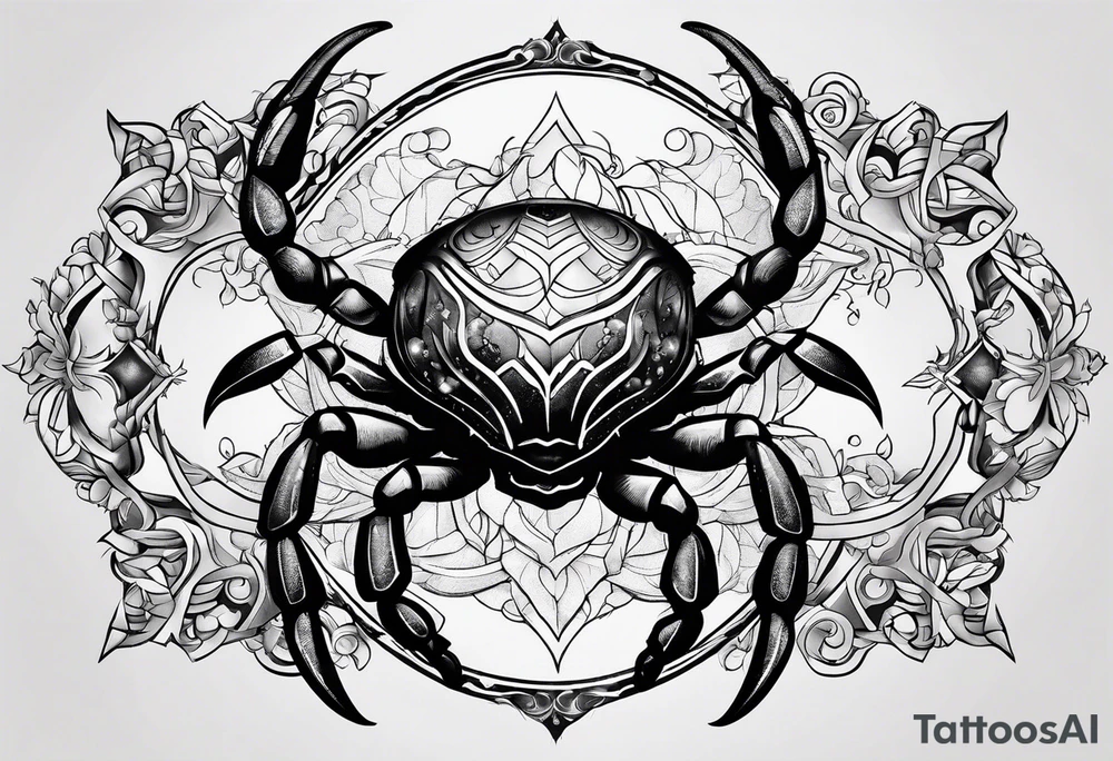 Scorpio sign astro original but beautiful tattoo idea