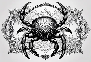 Scorpio sign astro original but beautiful tattoo idea