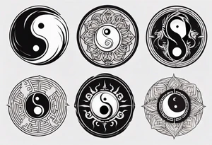 yin yang tattoo idea