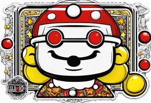 Red and yellow dr mario pill with the word "LillPill" under it tattoo idea