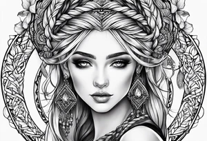 Eine Elfe mit dutch braids tattoo idea