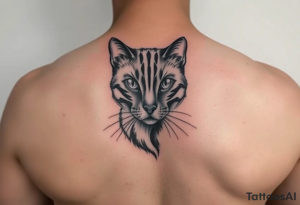 black cat tattoo idea