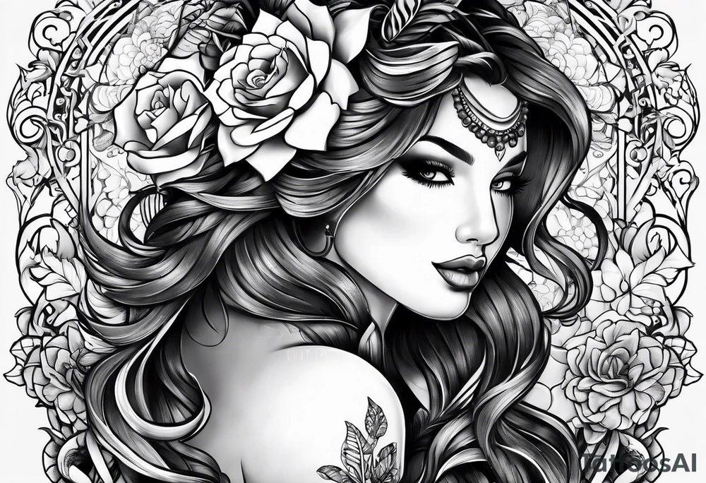 Make me a tattoo about trading tattoo idea