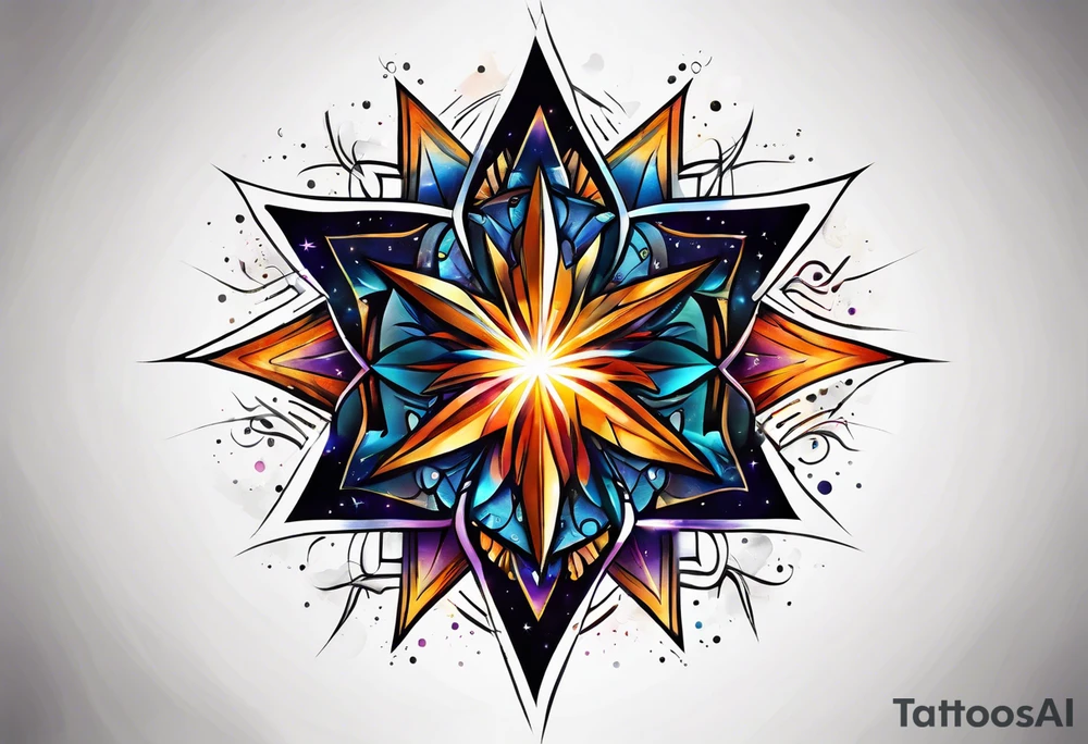 Supernova star tattoo idea