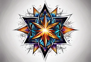 Supernova star tattoo idea