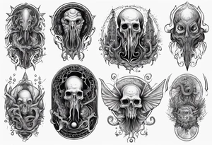 lovecraft myth tattoo for forearm tattoo idea