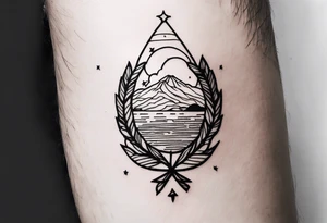 Tattoo of Ecuador in two parts. tattoo idea