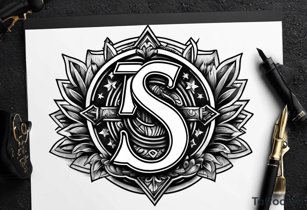 a percent sign and the money logo combined tattoo idea