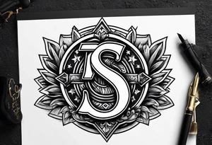 a percent sign and the money logo combined tattoo idea
