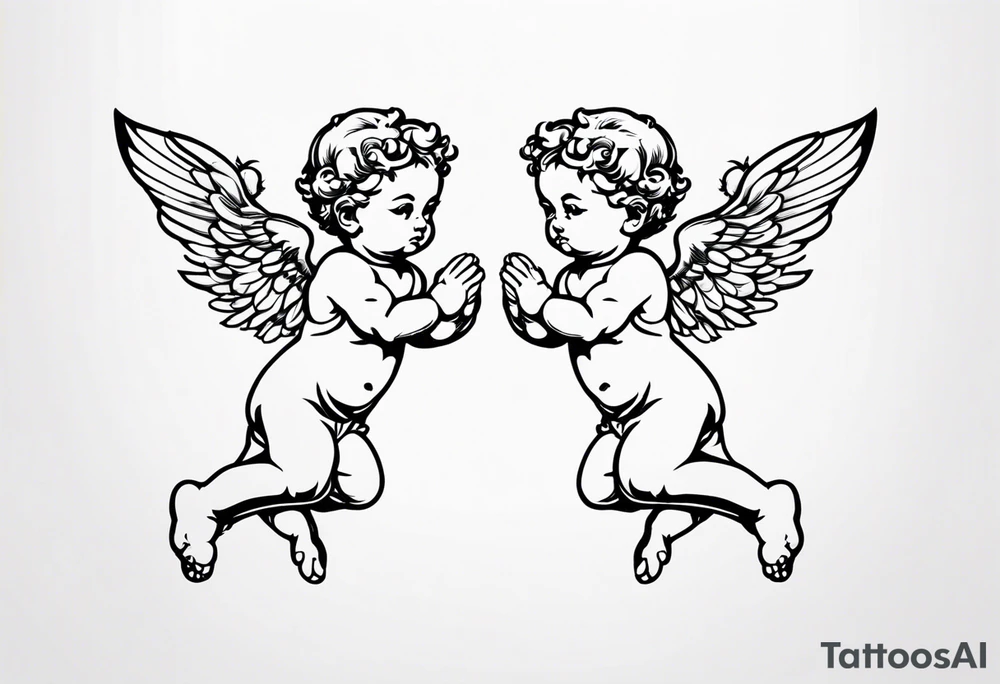 putti without wings tattoo idea