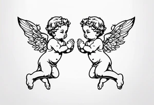 putti without wings tattoo idea