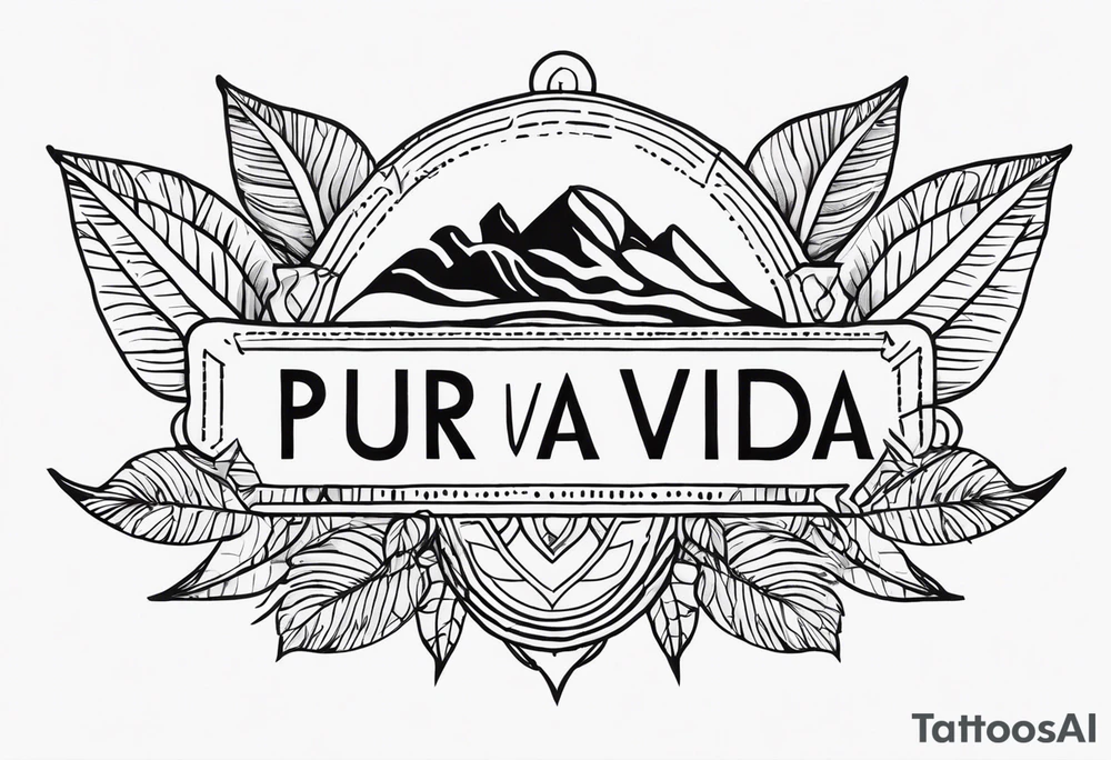 The word pura vida tattoo idea