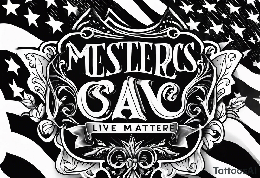 black lives matter tattoo on a picket sign tattoo idea