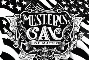black lives matter tattoo on a picket sign tattoo idea
