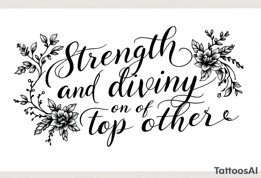 Strength and divinity on top of each other tattoo idea