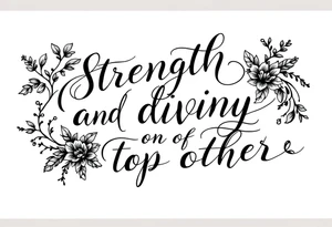 Strength and divinity on top of each other tattoo idea