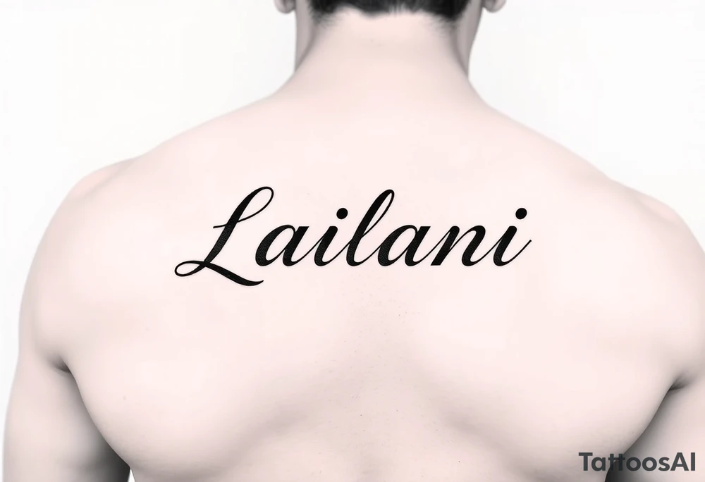 The name Lailani on left forearm tattoo idea