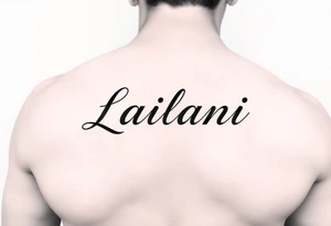 The name Lailani on left forearm tattoo idea