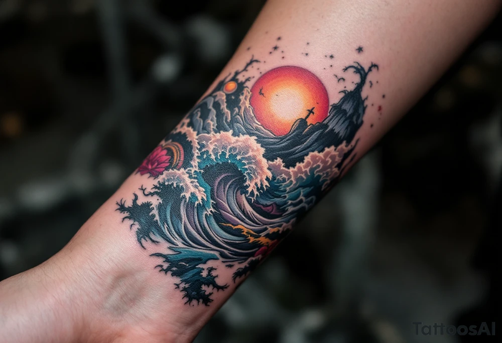 „V nouzi Poznas Pritele.“ — Stormy seas, one tattooed with the quote in navy ink across the wrist. tattoo idea