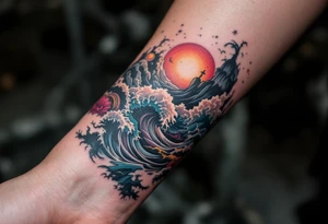 „V nouzi Poznas Pritele.“ — Stormy seas, one tattooed with the quote in navy ink across the wrist. tattoo idea