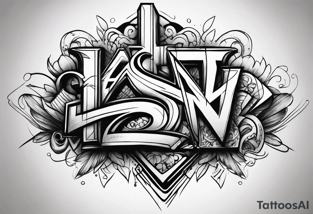 graffiti wording tattoo idea