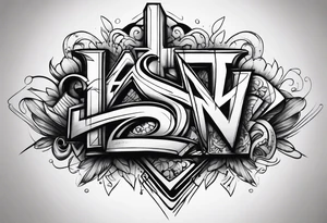 graffiti wording tattoo idea