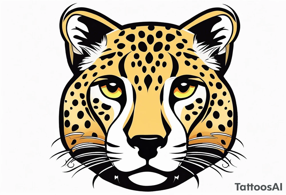 Cheetah face tattoo idea