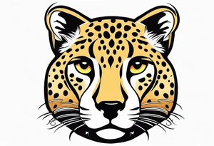 Cheetah face tattoo idea