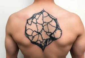 Cracked stone tattoo idea