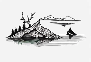 Driftwood stick tattoo idea
